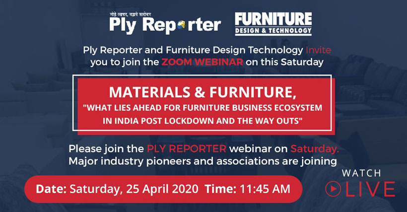 Watch Live Webinar On MATERIALS & FURNITURE - 25 April